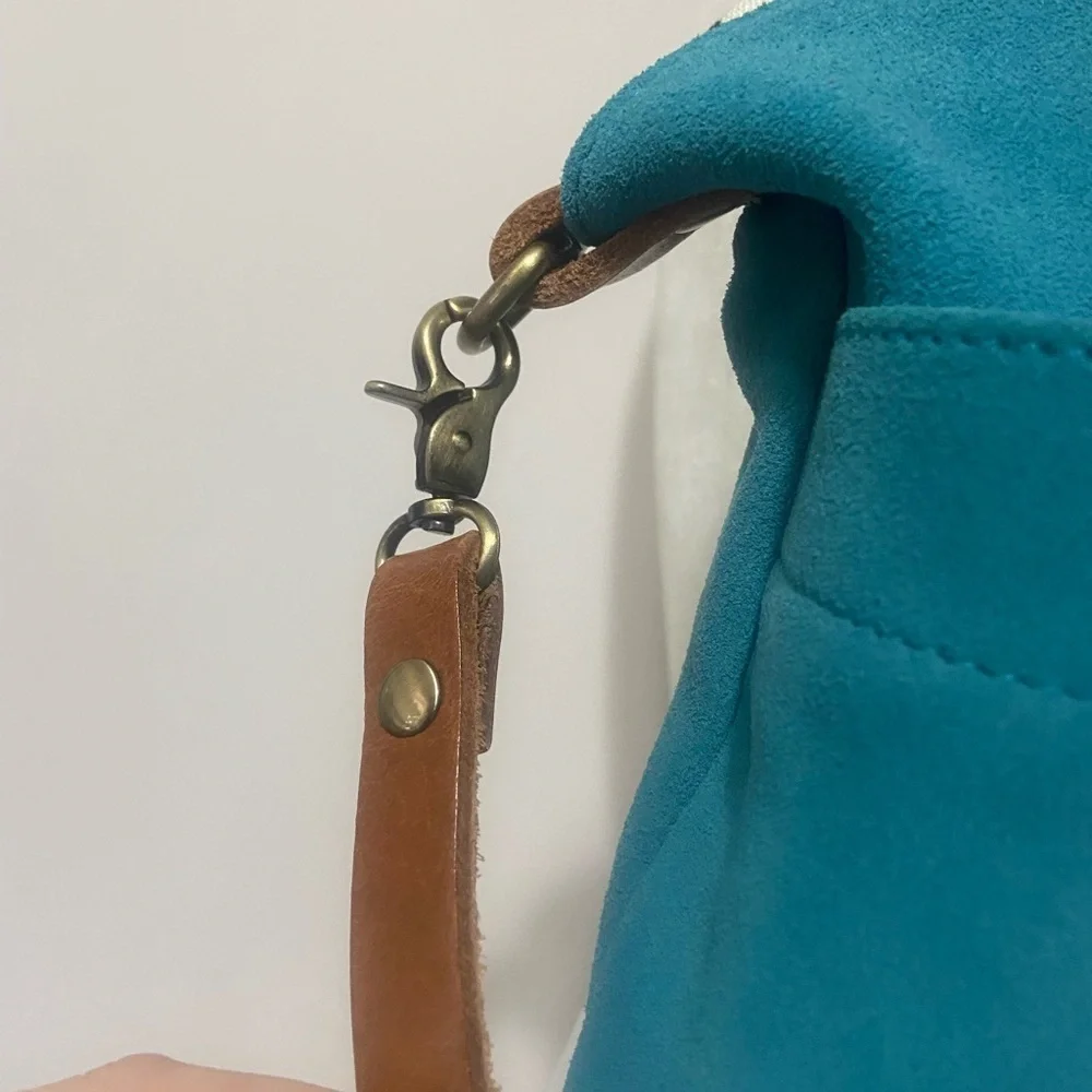 Teal and Brown Women’s Hobo Bag - Stylish Everyday Carry